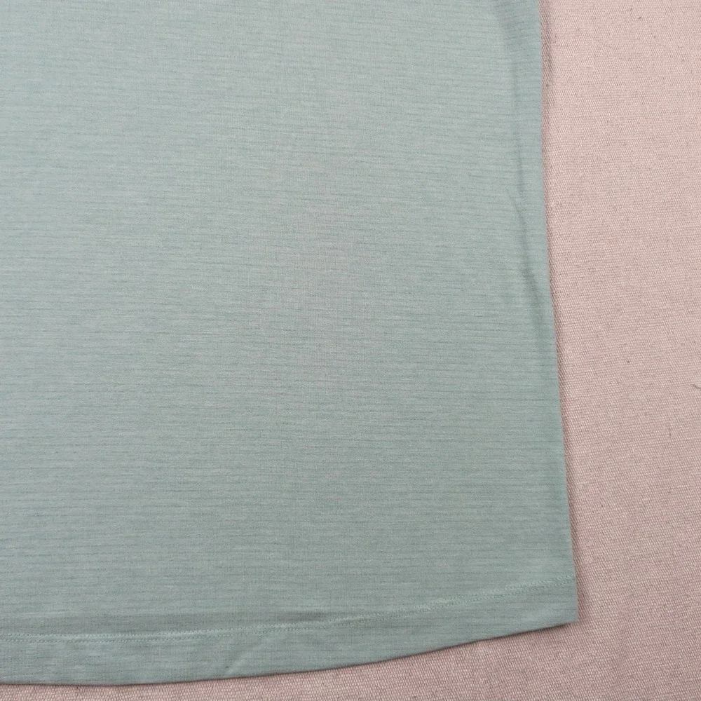 LuluLemon Shirt Mens Small Green Striped Performance Casual Office‎